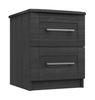 Graphite Woodgrain Andante 2 Drawer Bedside