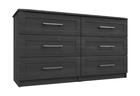 Graphite Woodgrain Andante 3 Drawer Double Chest