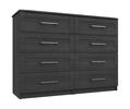 Graphite Woodgrain Andante 4 Drawer Double Chest