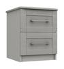 Light Grey Woodgrain Andante 2 Drawer Bedside