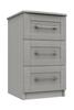 Light Grey Woodgrain Andante 3 Drawer Bedside