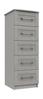 Light Grey Woodgrain Andante 5 Drawer Tallboy