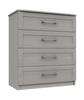 Light Grey Woodgrain Andante 4 Drawer Chest