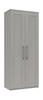 Light Grey Woodgrain Andante Tall 2 Door Robe