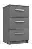 Dust Grey Gloss Arran 2 Drawer Bedside