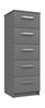 Dust Grey Gloss Arran 5 Drawer Tallboy