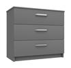 Dust Grey Gloss Arran 3 Drawer Chest