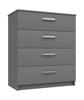 Dust Grey Gloss Arran 4 Drawer Chest