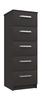 Graphite Gloss Arran 5 Drawer Tallboy