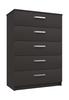 Graphite Gloss Arran 5 Drawer Chest