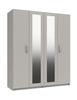 Light Grey Gloss Arran 4 Door Robe with 2 Mirrors