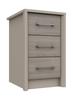 Fired Earth & Grey Oak Burford 3 Drawer Bedside