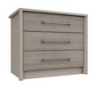 Fired Earth & Grey Oak Burford 3 Drawer Chest