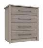 Fired Earth & Grey Oak Burford 4 Drawer Chest