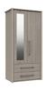 Fired Earth & Grey Oak Burford 2 Door Combi Robe with Mirror