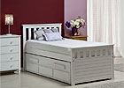 Bergamo White Pine Single Bed