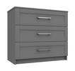 Dust Grey Gloss Calder 3 Drawer Chest