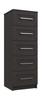 Graphite Gloss Calder 5 Drawer Tallboy