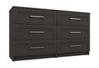 Graphite Gloss Calder 3 Drawer Double Chest