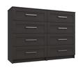 Graphite Gloss Calder 4 Drawer Double Chest