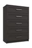Graphite Gloss Calder 5 Drawer Chest