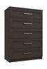 Graphite Gloss Calder 5 Drawer Chest