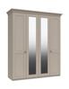 Fired Earth Canterbury 4 Door Robe with 2 Mirrors