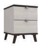 Truffle Oak & White Grey Derwent 2 Drawer Bedside