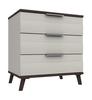 Truffle Oak & White Grey Derwent 3 Drawer Chest