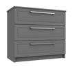 Dust Grey Gloss Isla 3 Drawer Chest