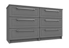 Dust Grey Gloss Isla 3 Drawer Double Chest