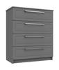 Dust Grey Gloss Isla 4 Drawer Chest