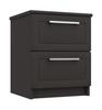 Graphite Gloss Isla 2 Drawer Bedside