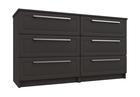 Graphite Gloss Isla 3 Drawer Double Chest