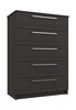 Graphite Gloss Isla 5 Drawer Chest