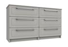 Light Grey Gloss Isla 3 Drawer Double Chest