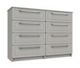 Light Grey Gloss Isla 4 Drawer Double Chest