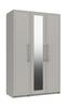 Light Grey Gloss Isla 3 Door Robe with Mirror