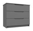 Dust Grey Gloss Sonata 3 Drawer Chest