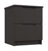 Graphite Gloss Sonata 2 Drawer Bedside