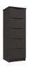 Graphite Gloss Sonata 5 Drawer Tallboy