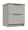 Light Grey Gloss Sonata 2 Drawer Bedside