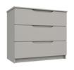 Light Grey Gloss Sonata 3 Drawer Chest