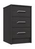 Anthracite Oak Marlow 3 Drawer Bedside