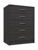 Anthracite Oak Marlow 5 Drawer Chest