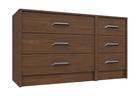 Walnut Marlow 3 Drawer Double Chest