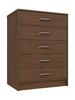 Walnut Marlow 5 Drawer Chest