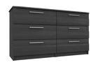 Graphite Woodgrain Midhurst 3 Drawer Double Chest