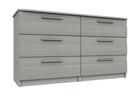 Light Grey Woodgrain Midhurst 3 Drawer Double Chest