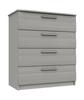 Light Grey Woodgrain Midhurst 4 Drawer Chest